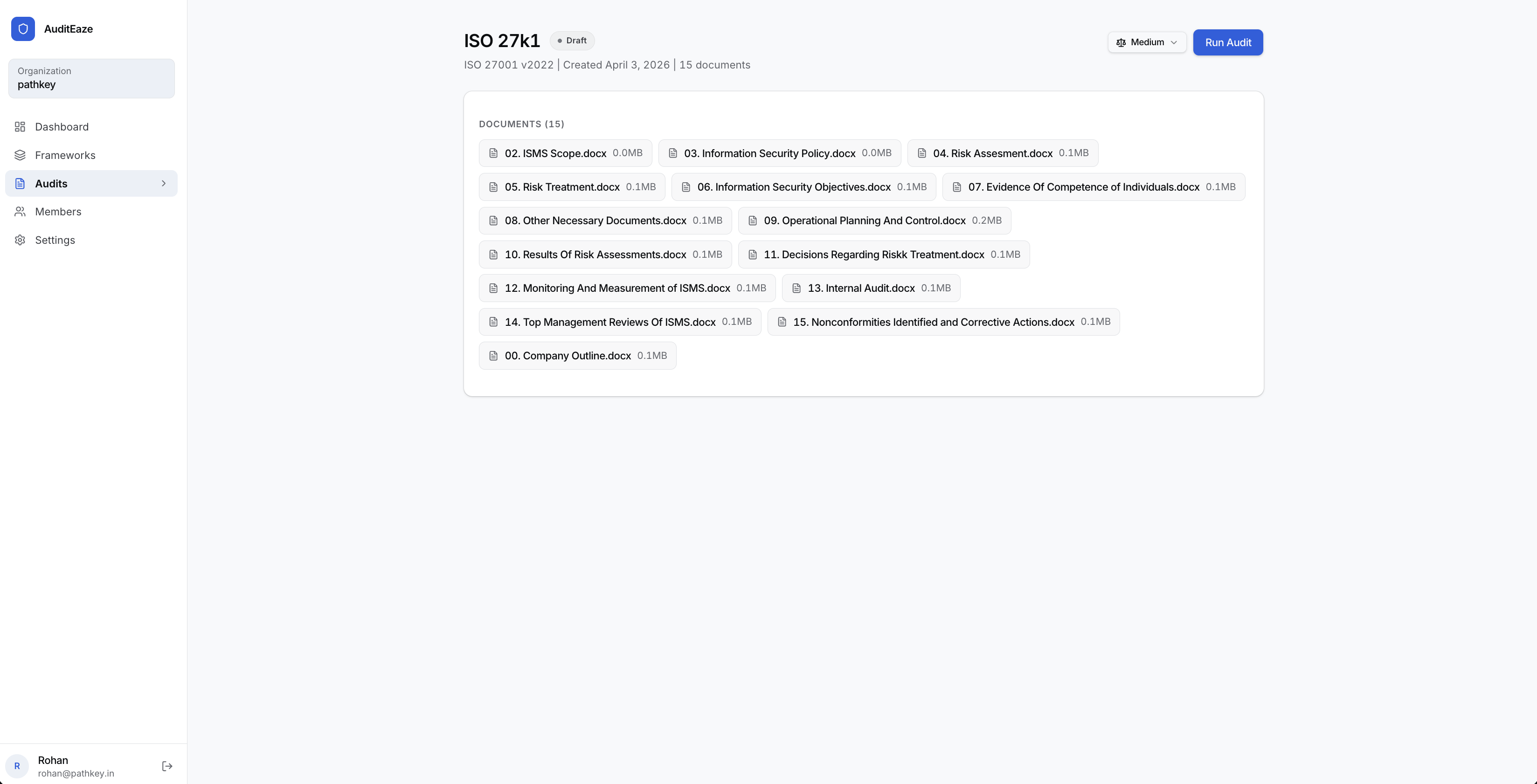 AuditEaze screenshot