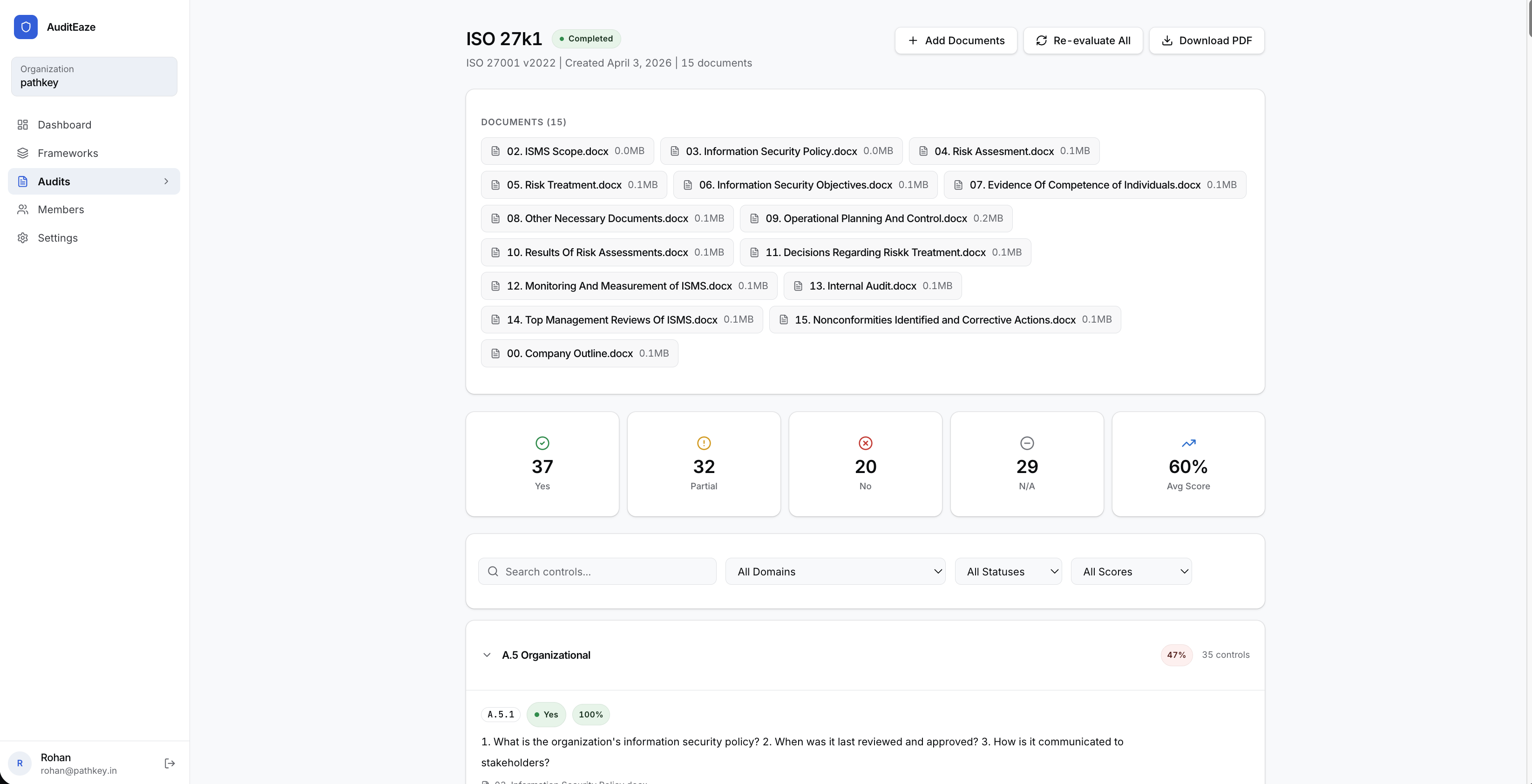 AuditEaze screenshot